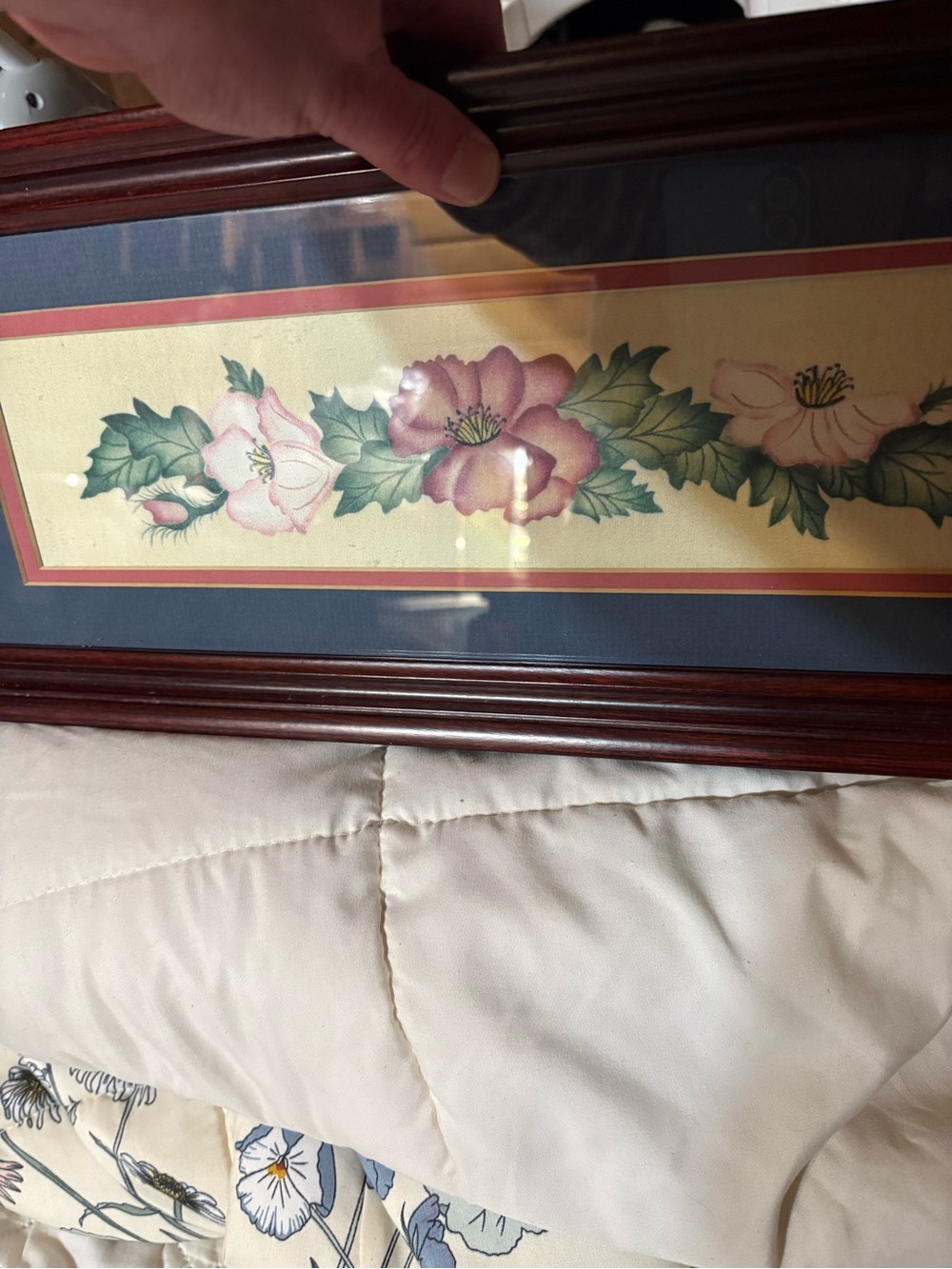 Floral Wall Art Print in Pink and Green - Classic Home Decor